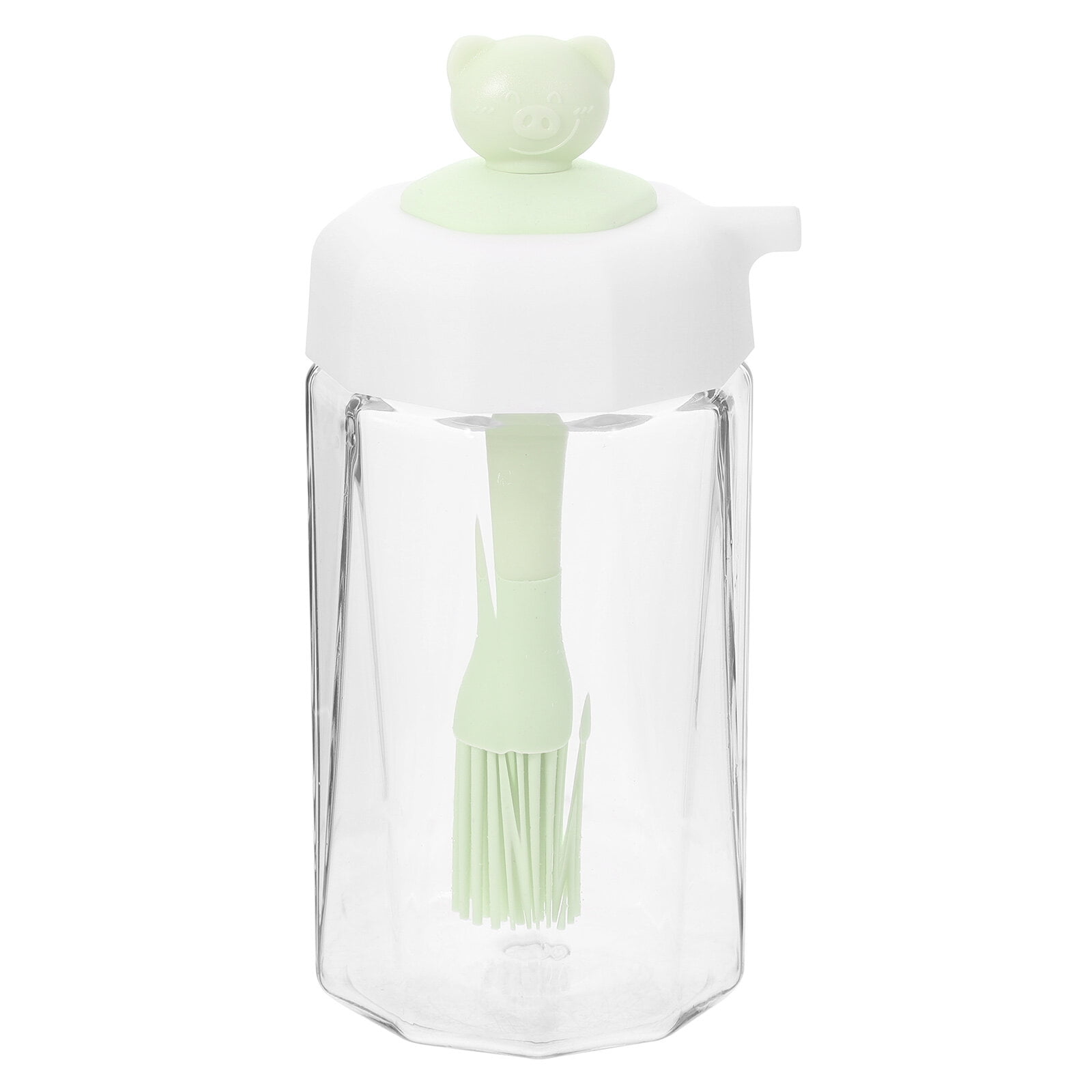 Oil Dispenser with Brush Silicone Oil Brush Kitchen Oil Bottle Oil