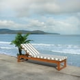 thumbnail image 2 of SAFAVIEH Outdoor Collection Solano Chaise Sunlounger Natural/Grey, 2 of 7
