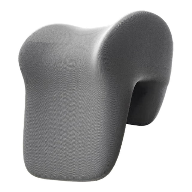 Almohada para el cuello de espuma viscoelástica con cremallera multifuncional, cómoda almohada para reposacabezas gris