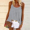 thumbnail image 2 of HAPIMO Women's Summer Tank Tops Stripe Print Tops V-Neck Blouse Trendy Comfy Camisole Casual Loose Camis Sleeveless Shirts for Girls Gray XXL, 2 of 5
