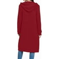 thumbnail image 4 of Gamivast Hoodies for Women Zip up Long Oversized Long Sleeve Tunic Sweatshirts with Pockets Fall Trendy Solid Color Winter Jackets Casual Travel Outfits for Women, 4 of 6