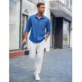 thumbnail image 6 of COOFANDY Mens Long Sleeve Button Down Shirts Wrinkle Free Shirts Silm Fit Fall Shirts Pocket, 6 of 6