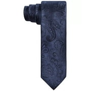Tallia Men's Slim Tonal Paisley Silk Tie Blue Size Regular
