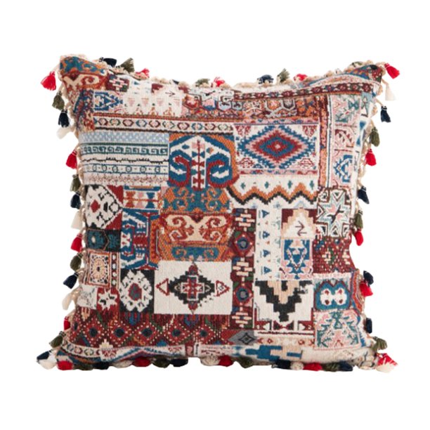 Funda de almohada cuadrada de marroquí de 18x18 pulgadas asiento de automóvil, Gloria Fundas de colchón