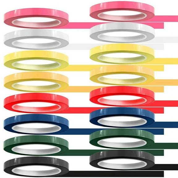 16 Rolls of Tape for Instruments Identification, 216 Ft/L x 0.4 In/W Colors Autoclave Tape - Autoclavable 270°F(8 Color)