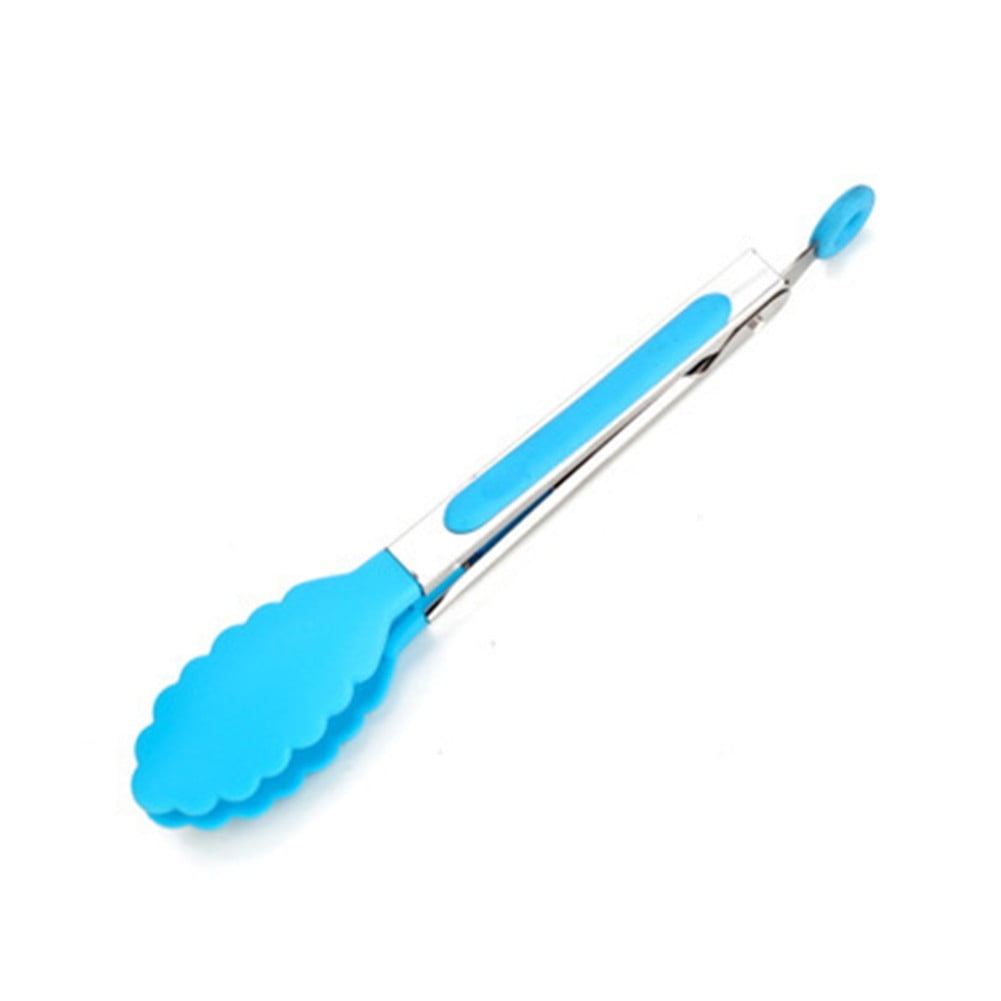 Silicone Kitchen Cooking Salad Serving BBQ Tongs StainlessSteel Handle Utensi_H4 Silicone Kitchen Cooking Salad Serving BBQ Tongs StainlessSteel Handle Utensi_H4