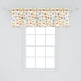 thumbnail image 2 of Ambesonne Cartoon Valance Pack of 2, Animals with First Letter, 54"X18", White Pale Taupe and Orange, 2 of 3