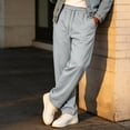 thumbnail image 2 of Rexolia Mens Stretch Straight Sweatpants 2 Zip Pockets Elastic Drawstring Waist Lightweight Gray M, 2 of 5