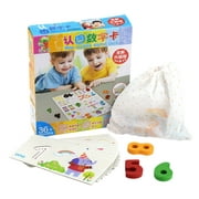 Gongxipen 1Set Numbers Recognising Training Aid Educational Auxiliary Kindergarten Wooden Toy Intellectual Development