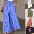thumbnail image 4 of Women's Loose Palazzo Pants Casual High Waist Wide Leg Trousers with Pockets, 4 of 20