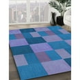 thumbnail image 2 of Ahgly Company Indoor Round Patterned Butterfly Blue Area Rugs, 6' Round, 2 of 6