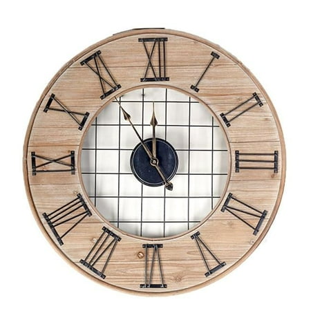 Wood & Metal Wall Clock