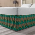 thumbnail image 1 of Vintage Floral Bed Skirt, Ornament with Folkloric Floral Motifs Traditional Design, Elastic Bedskirt Dust Ruffle Wrap Around for Bedding Decor, 4 Sizes, Multicolor, by Ambesonne, 1 of 2