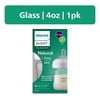 Philips Avent Natural Glass Baby Bottle with Natural Response Nipple (Slow Flow, Flow 2), 4oz, SCY910/01