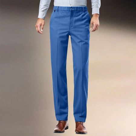 MHFRRA Mens Baggy Jeans Men s Autumn Solid Colour Straight Leg Outdoor Casual Style Denim Trousers Size XXXL