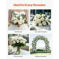 thumbnail image 5 of VEVOR Artificial Flowers, 120 pcs Real Looking White Foam Fake Roses Bulk, White Faux Bridal Shower with Stems for DIY Wedding Bouquets, Home Centerpieces Arrangements, Party Tables Decorations, 5 of 9