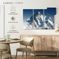 thumbnail image 4 of Elephant Stock Pakistan's K2 Mountain Wall Art - Horizontal Multi Panel Canvas - 3 Pieceliving Room Wall Decor - Photography Nature Multi Panel - Gray And Blue Decor - 38" x 24", 4 of 4