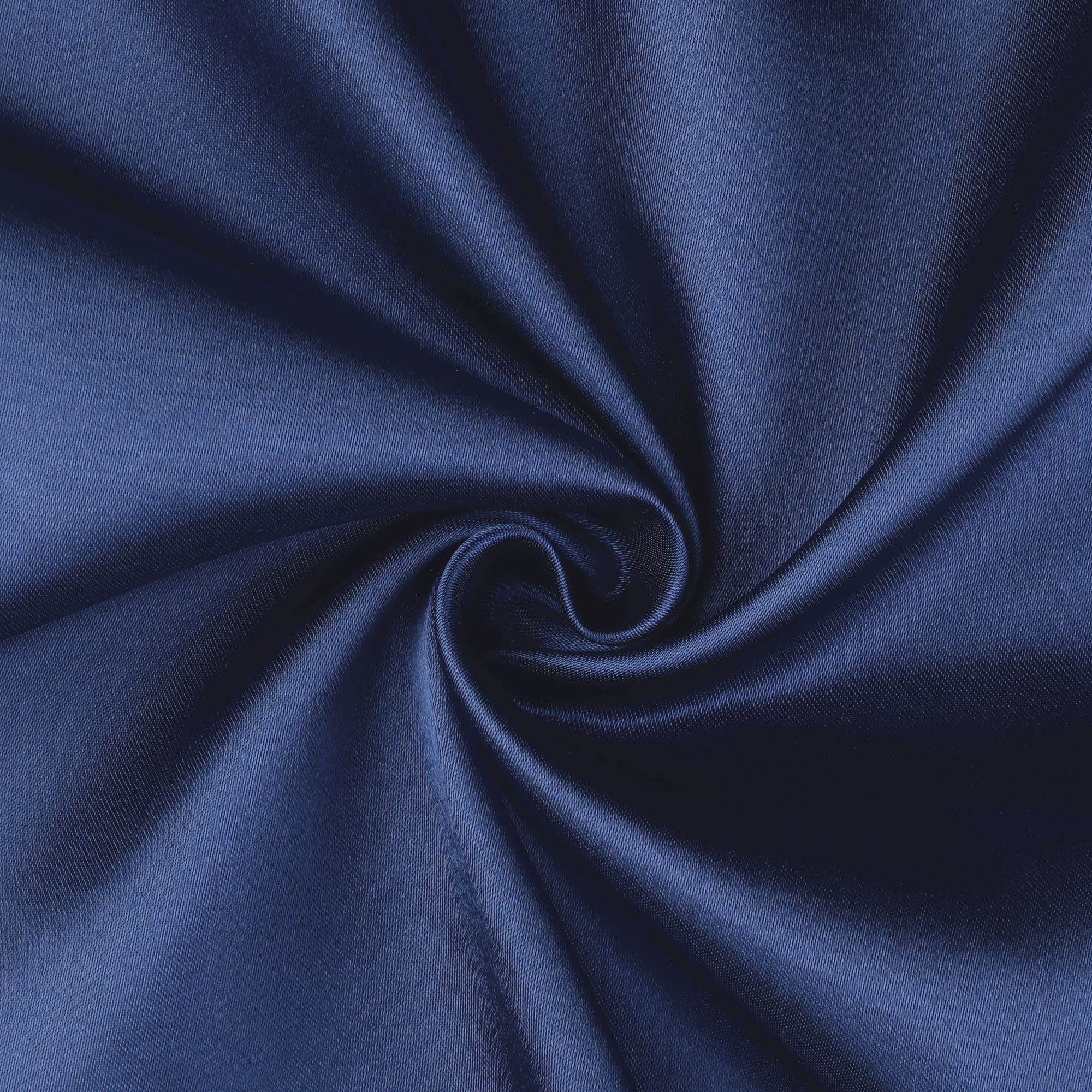 Unique Bargains Envelope Closure Breathable and Soft Satin Pillowcase (2 Count) Navy Blue King