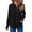 Black, variant on Dvprdro Womens V Neck Long Sleeve Button Down Shirts Cotton Solid Blouses Casual Loose Tops