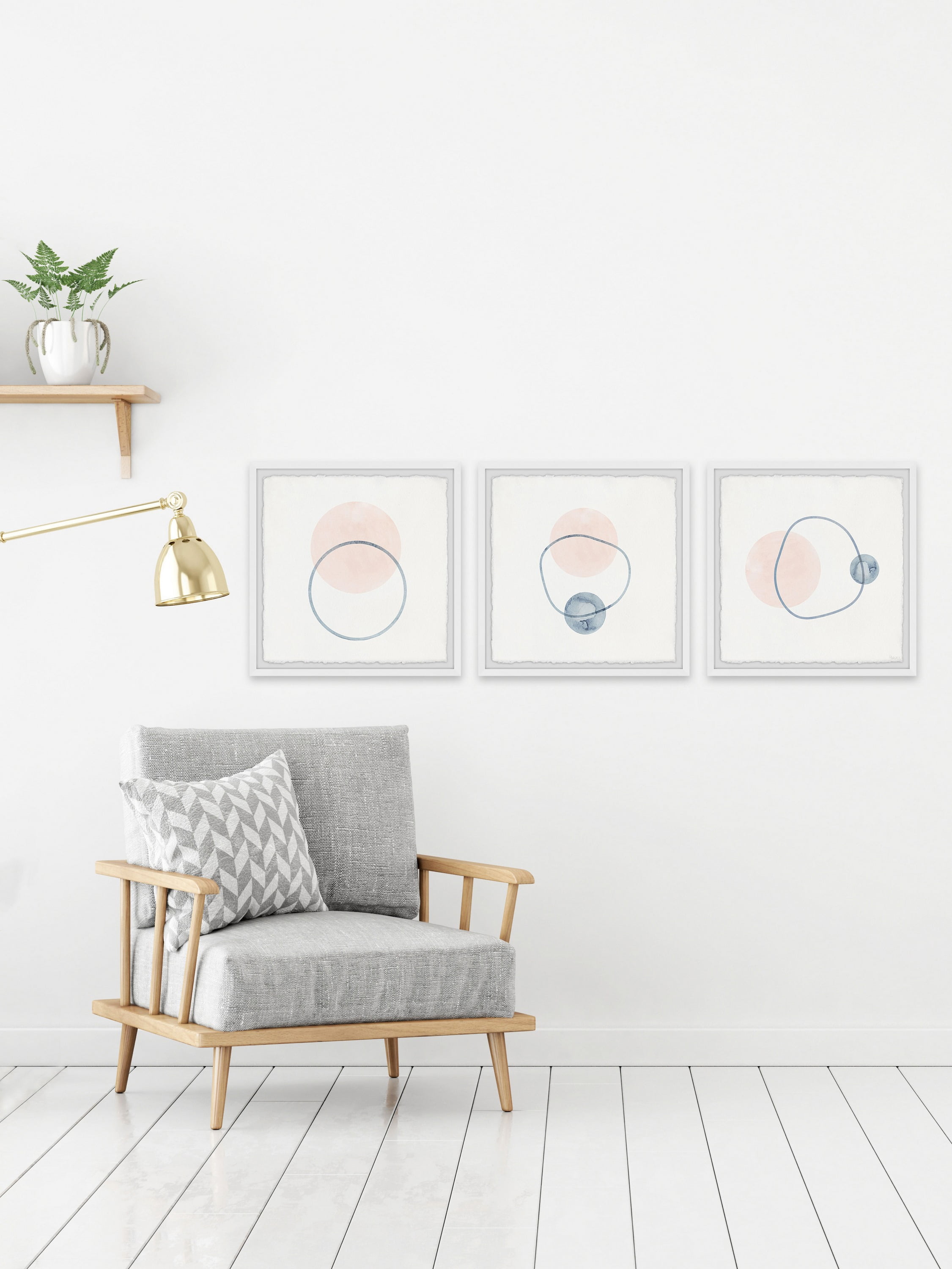 Parvez Taj Three Orbiting Circles Triptych