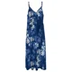 thumbnail image 4 of Vestido sin mangas con flores de sakura en azul profundo Vestido de verano para mujer Vestidos sueltos elegantes para mujer Vestido, 4 of 6