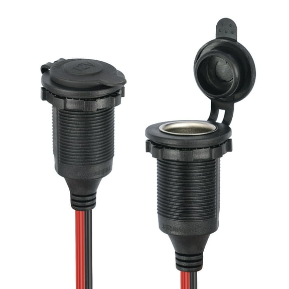 WINDLAND Car Cigarettes Lighters Socket Power Outlet Socket Receptacle 12V/24V Waterproof