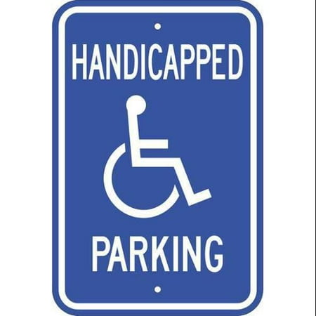 ZING 2681 Handicap Parking Sign, 18in Hx12in L