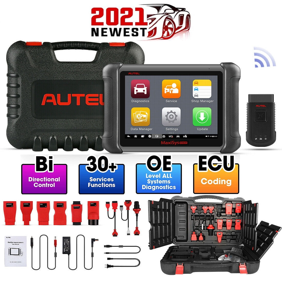 Autel MS906BT Car Diagnostic Scan Tool ECU Coding, BiDirectional