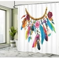 thumbnail image 5 of Ambesonne Hippie Shower Curtain, Folkloric Necklace Print, 69"Wx75"L, White Multicolor, 5 of 5