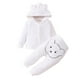 thumbnail image 1 of Gibobby Conjunto de pantalones para niño pequeños Infantes Manga larga Sólido Fleece Oído lindo Abrigo con capucha Chaqueta Tops Pantalones de dibujos animados(Blanco,9-12 Meses), 1 of 5