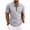 #0289-Gray, variant on Betivan Men Polo Tops Short Sleeves Turndown Collar Waffle Knit Zipper Half Button Solid Blouses Henley Shirts for Men Breathable Golf Weekend Outings