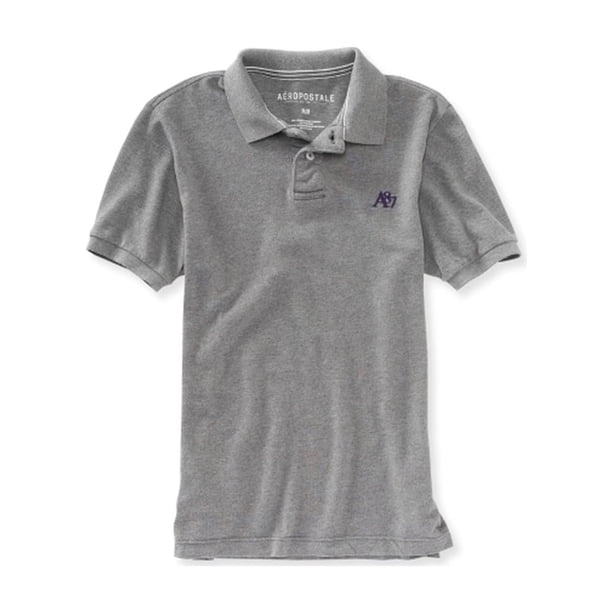 Polo de Rugby Aeropostale A87 para hombre, color gris, extragrande