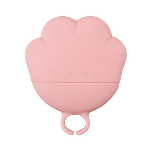 Feeding Wet Food Storage Reusable Silicone Multifuctional Cat Dog Can Covers Can Lids Tin Opener Pet Food Spoon PINK LID