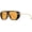 Gold Black Frame - Orange Lens, variant on Aviator Sunglasses for Women, Retro Flat Top Square Shades with Side Shields for Anti-Glare