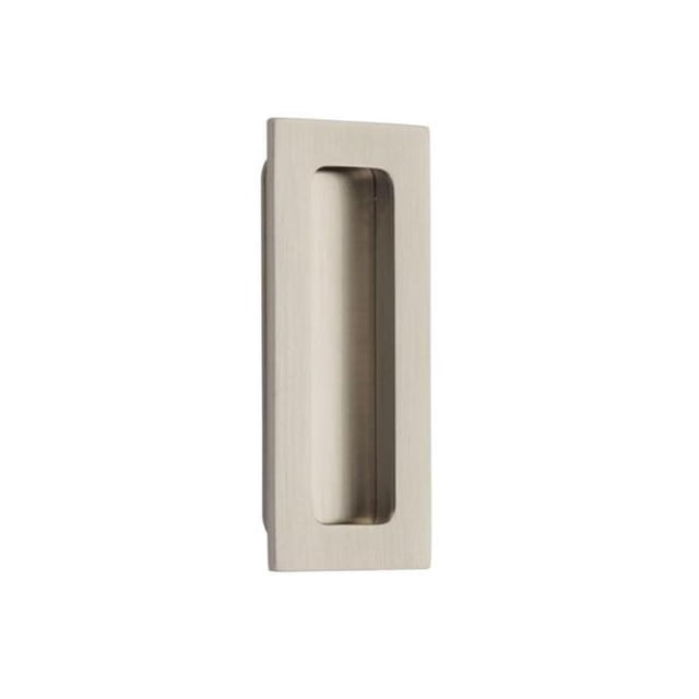 Emtek 220304US15 4 in. Modern Rectangular Flush Pull, Satin Nickel