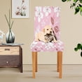 thumbnail image 6 of BZSMCE Chairs Slipcovers Dining Chair Covers Blossoming Pink Petals Creative Pattern, 6 of 7
