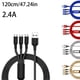 thumbnail image 3 of Cable Trenzado De Nailon Duradero Con Carga Rápida Usb, Compatible Con Smartphones, Tabletas Y Más., 3 of 4