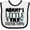 White and Black, variant on Inktastic Mommy's Little Tax Deduction Blue Hearts Boys or Girls Baby Bib