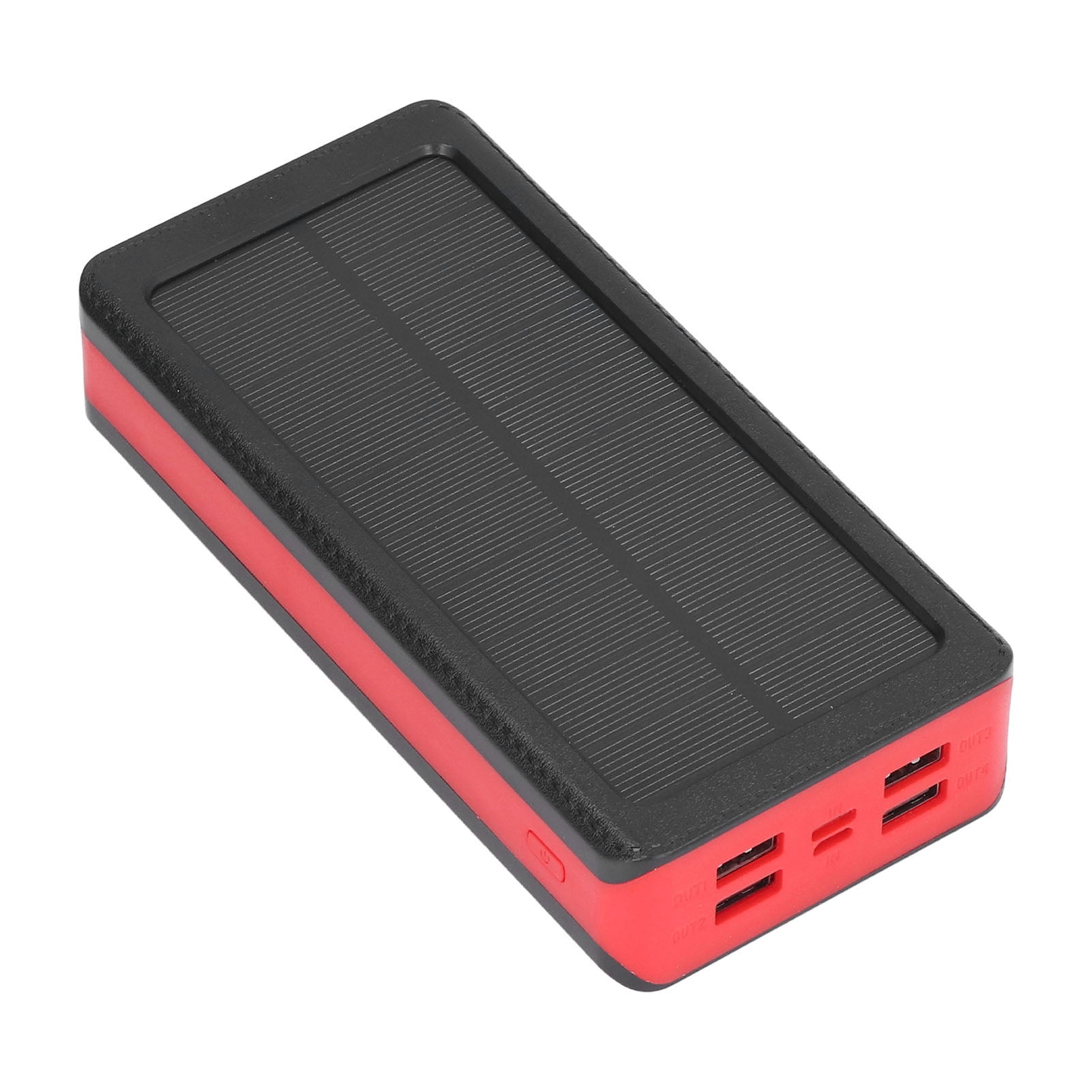 M Buder 30000mAh Solar Power Bank Large Capacity Portable Charger with 9LED 3 Light Modes 4 USB Fast Charge Polymer Lithium Ion Red 6.6 inches / 16.8 cm for Camping Climbing [cite: 8, 9, 12]