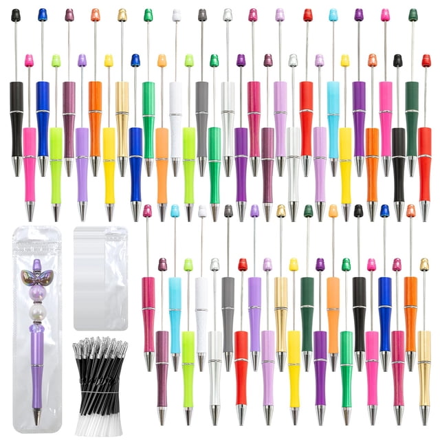 Kit de bolígrafos Beadable DASTTUIS 150 piezas con recambios y bolsas