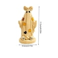 thumbnail image 3 of ZENVIVE Halloween Ghost Figurines, Cute Patches Ghost Resin Sculpture With Bow, Spooky Halloween Decor for Shelf, Mantels, Table Centerpieces Ornament, 3 of 9