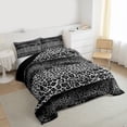 thumbnail image 3 of Castle Fairy Black Leopard Print Queen Comforter Set,Animal Print Bedding Comforter Set, 3 of 8