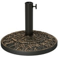 thumbnail image 2 of Outsunny 19" Patio Umbrella Base, 26 lbs Concrete Heavy Duty Patio Umbrella Holder for 1.5"/1.9" Umbrella Poles, Bronze, 2 of 9