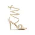 thumbnail image 3 of BLISSFUL STEP Women's Lace Up Heel Stiletto High Heels Sandals Beige 9, 3 of 6