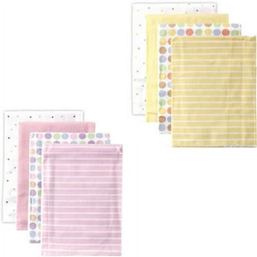 Luvable Friends Girls Flannel Baby Blankets (8 Count)