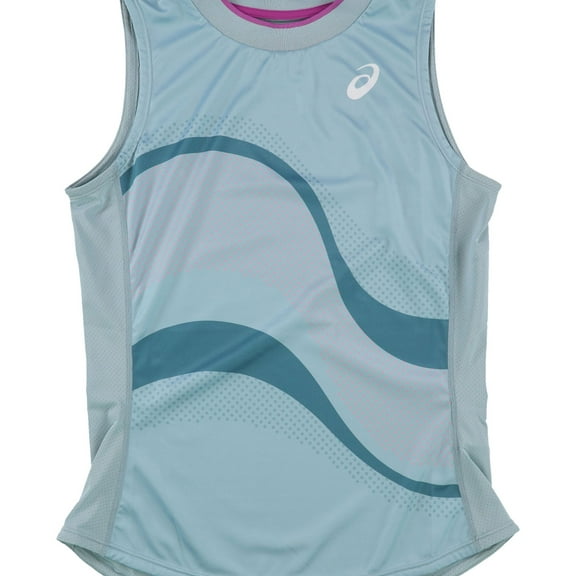 ASICS Womens Polka Dot Tank Top, Blue, Large