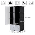 thumbnail image 2 of Ktaxon Portable Wardrobe Closets,8-Cube 14"x 18" DIY Clothes Storage Organizer Shelf with Door & Hanging Rod,Black, 2 of 7