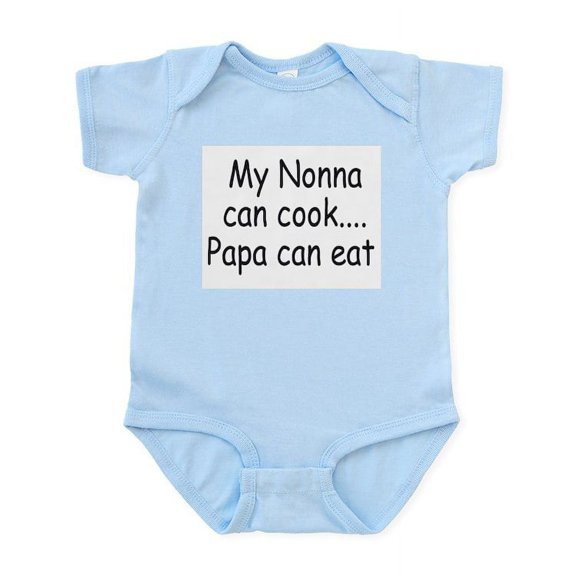 CafePress - Nonna Can Cook Papa Can Eat Infant Bodysuit - Baby Light Bodysuit, Size Newborn - 24 Months