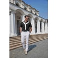 thumbnail image 5 of COOFANDY Mens Knit Polo Shirts Short Sleeve Casual Textured Polo Shirt Summer Vintage Collared Golf T-Shir, 5 of 6