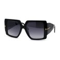 thumbnail image 3 of Womens Trendy Squared Rectangular Butterfly Sunglasses Black Smoke, 3 of 4